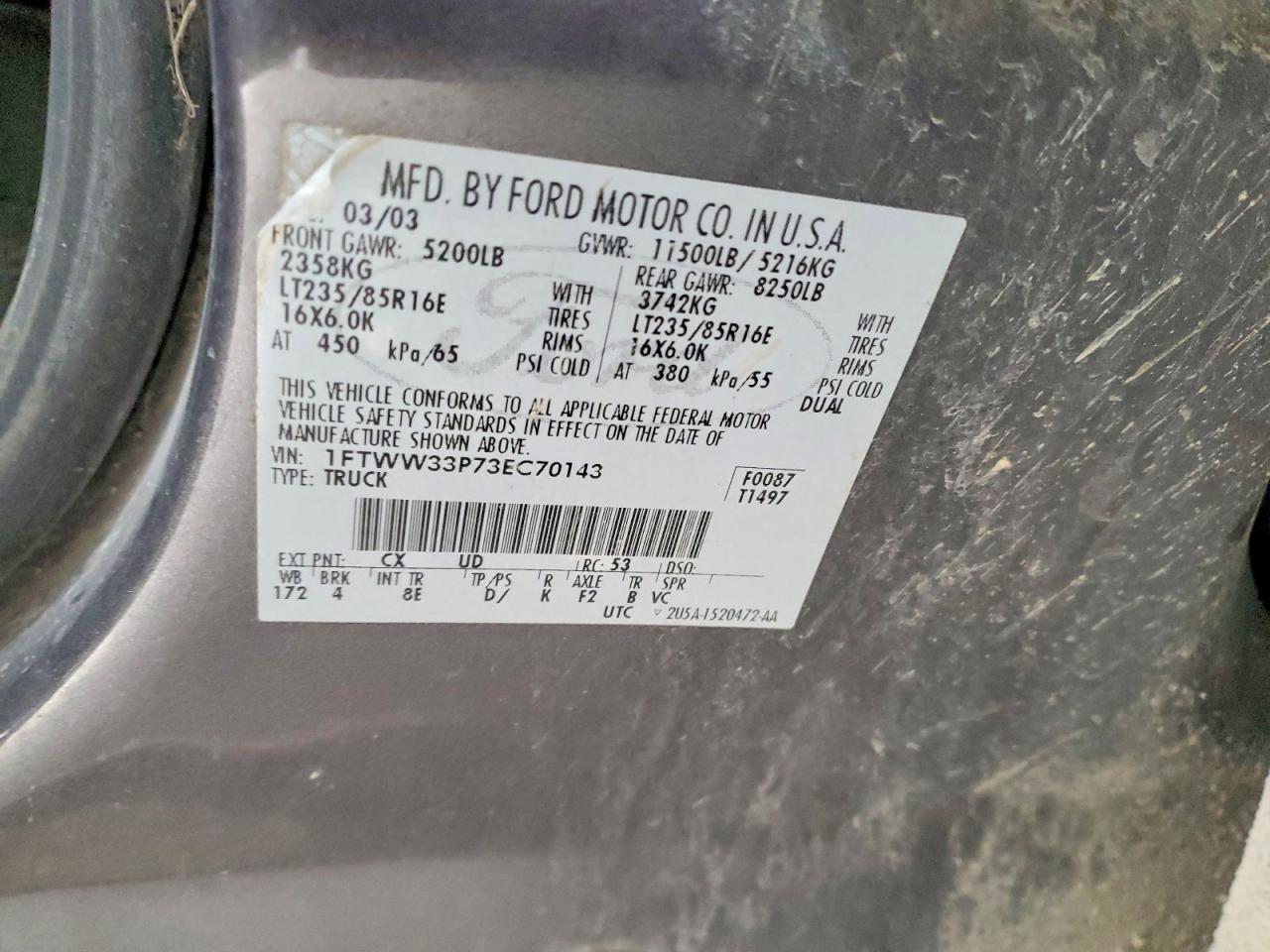 2003 FORD F350 SUPER DUTY photo 12