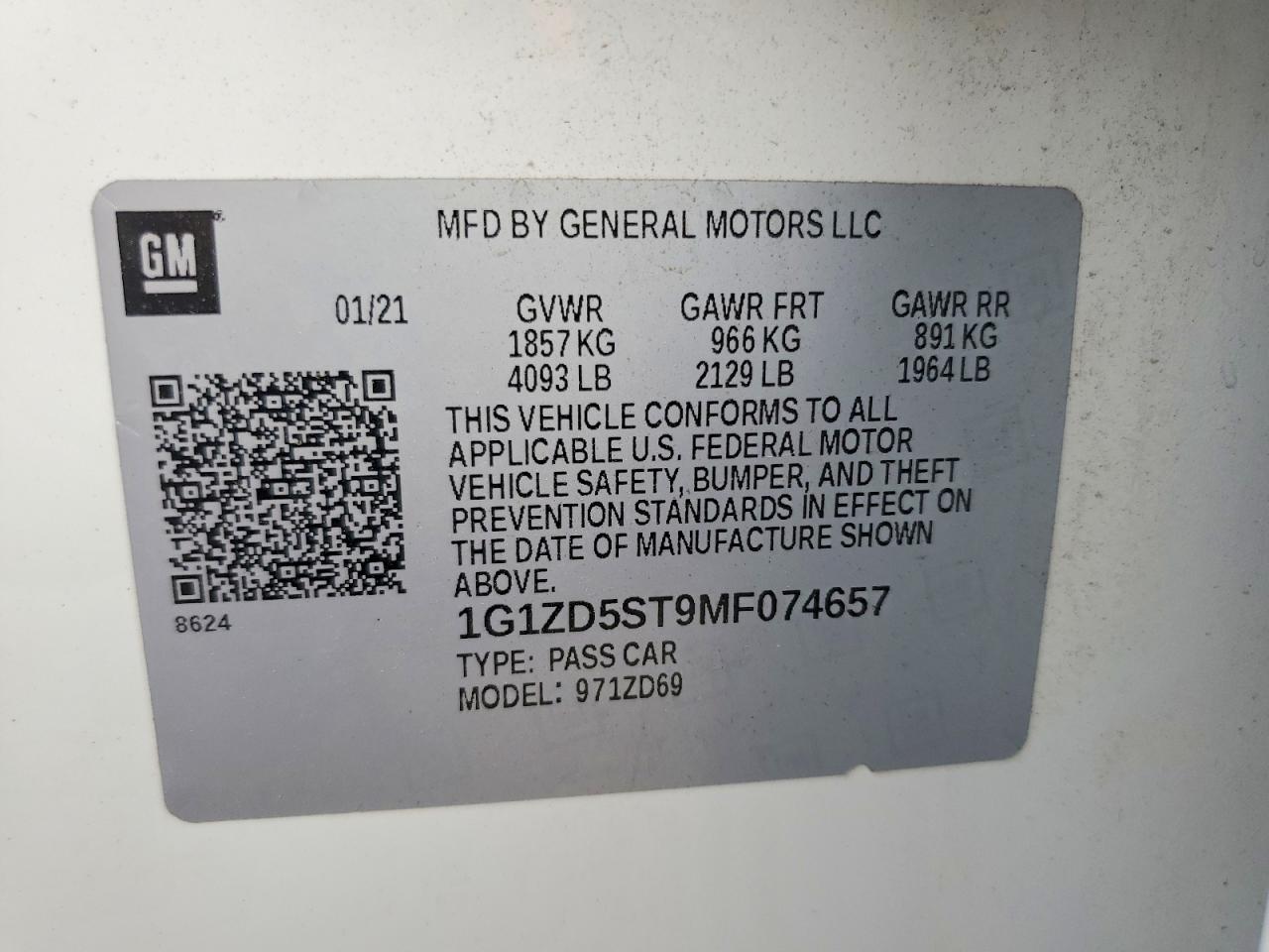 2021 CHEVROLET MALIBU LT photo 23