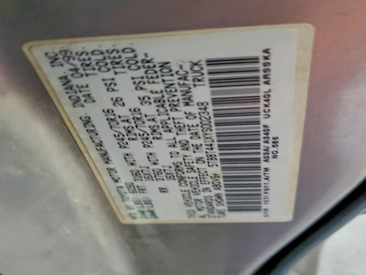 2000 TOYOTA TUNDRA ACCESS CAB photo 12