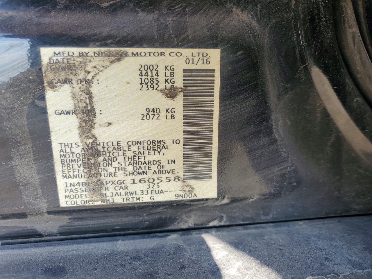 2016 NISSAN ALTIMA 3.5SL photo 12