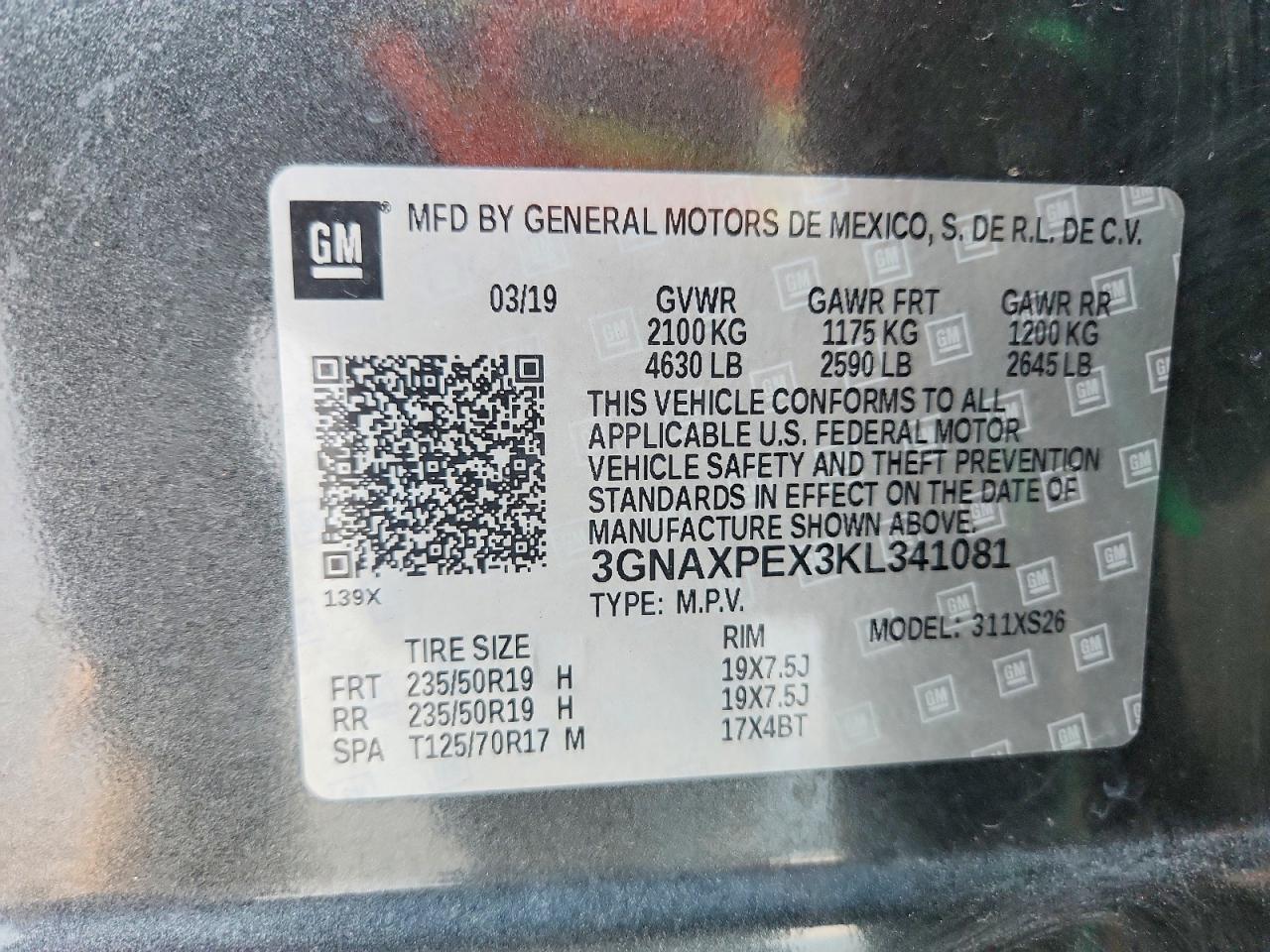 2019 CHEVROLET EQUINOX PREMIER photo 14