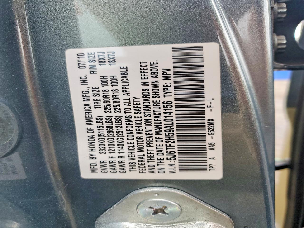 2010 HONDA ACCORD CROSSTOUR EXL photo 12