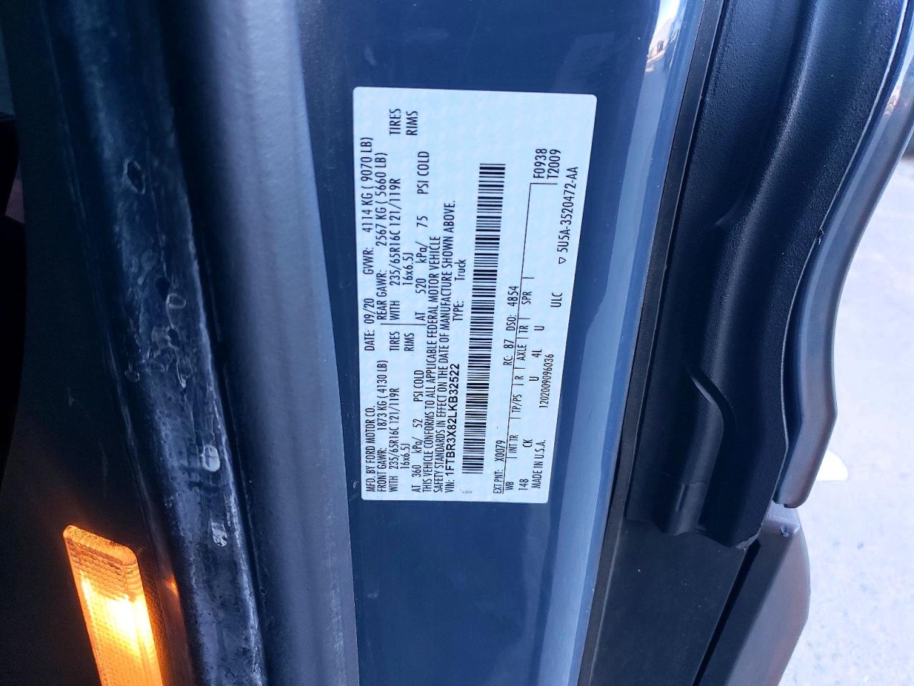2020 FORD TRANSIT 250 DELIVERY VAN photo 12