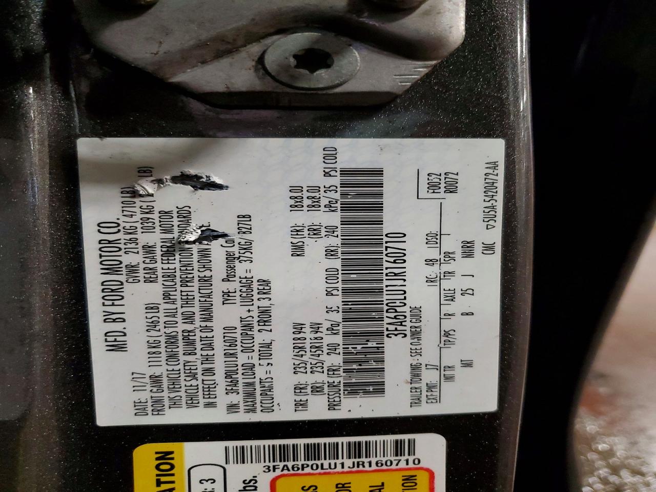 2018 FORD FUSION SE HYBRID photo 12