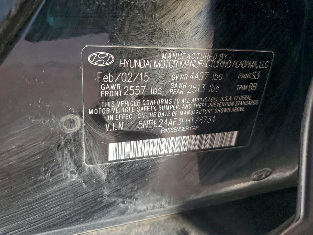 2015 HYUNDAI SONATA SE photo 12