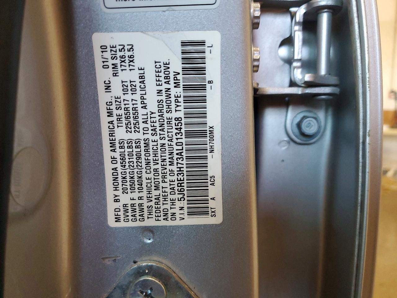 2010 HONDA CR-V EXL photo 14