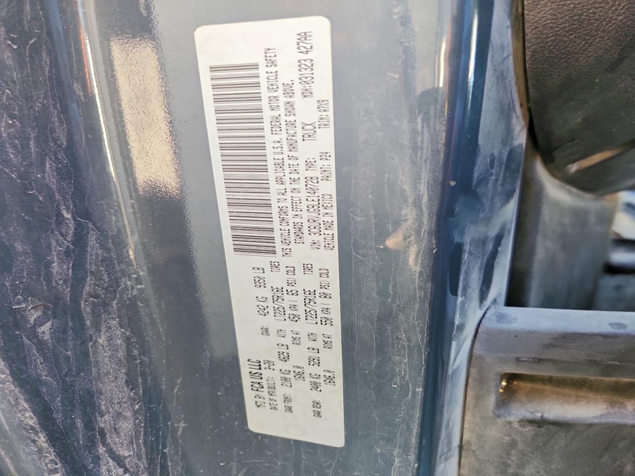 2020 RAM PROMASTER 3500 3500 HIGH photo 13