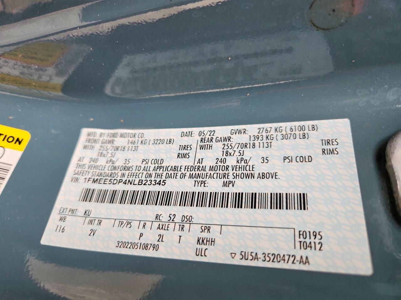 2022 FORD BRONCO BASE photo 14