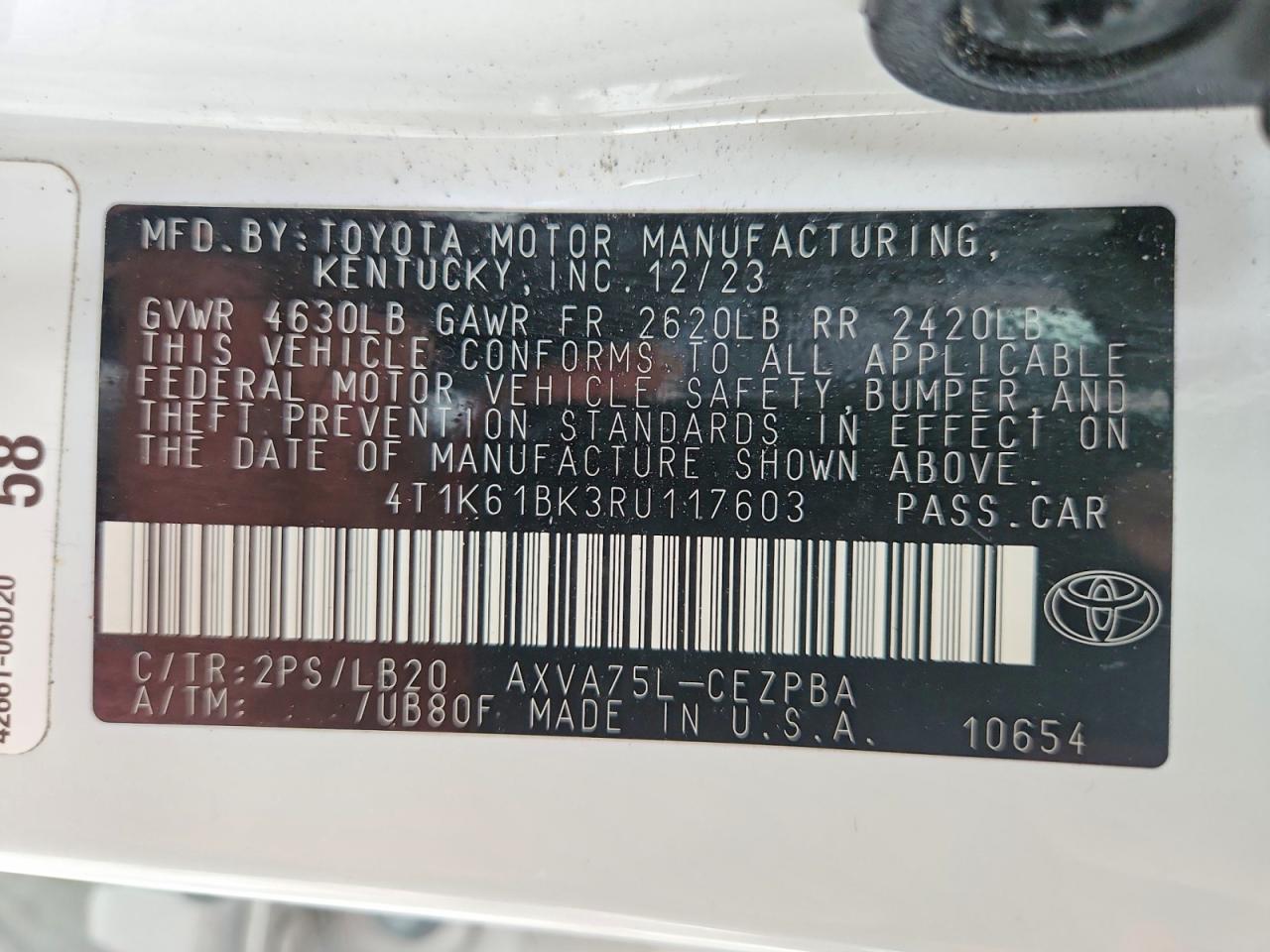 2024 TOYOTA CAMRY XSE photo 12