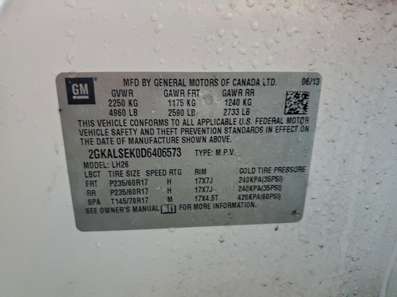 2013 GMC TERRAIN SLE photo 13