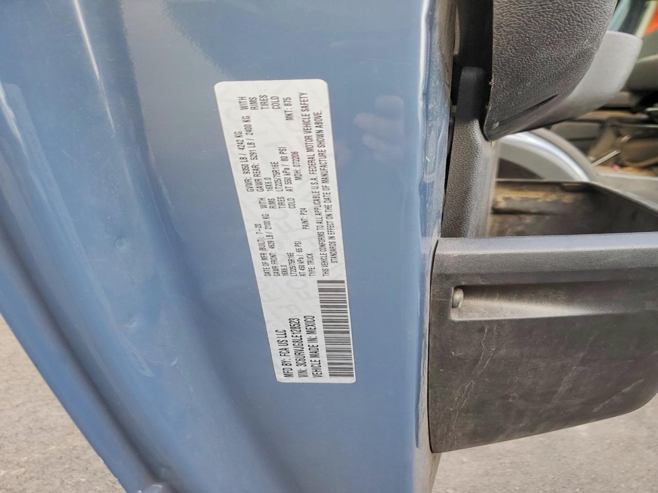 2020 RAM PROMASTER 3500 3500 HIGH photo 13