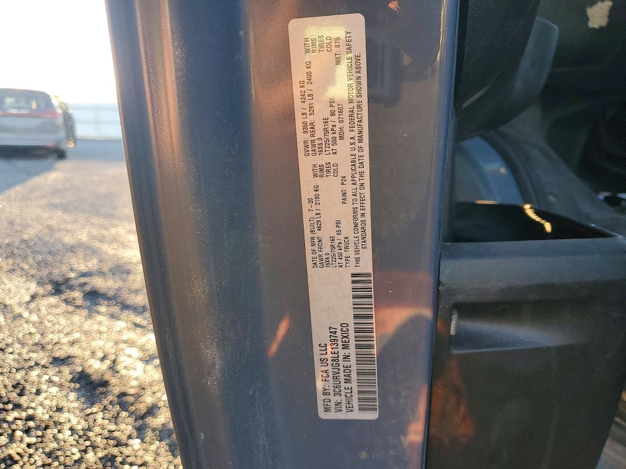 2020 RAM PROMASTER 3500 3500 HIGH photo 12