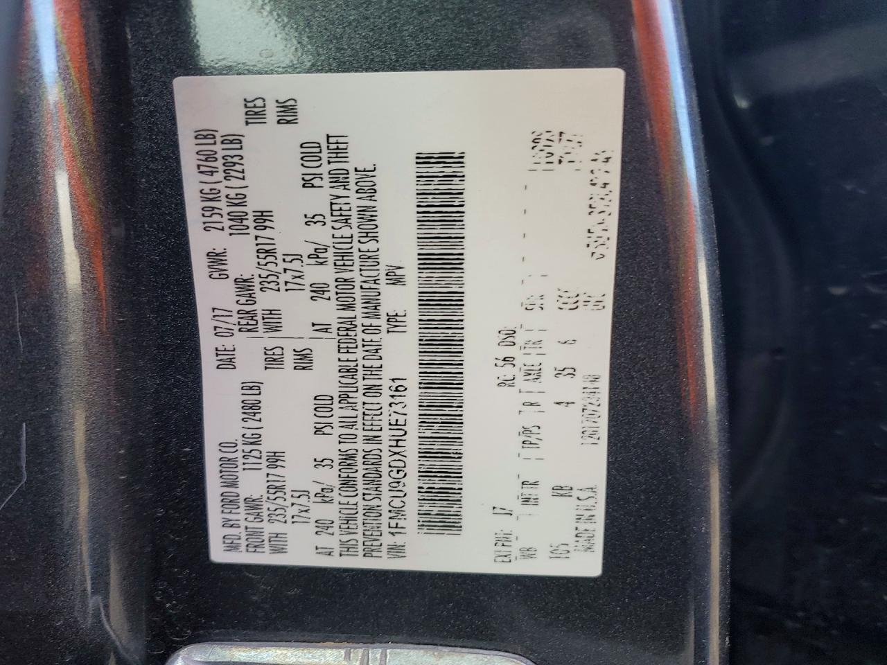 2017 FORD ESCAPE SE photo 13