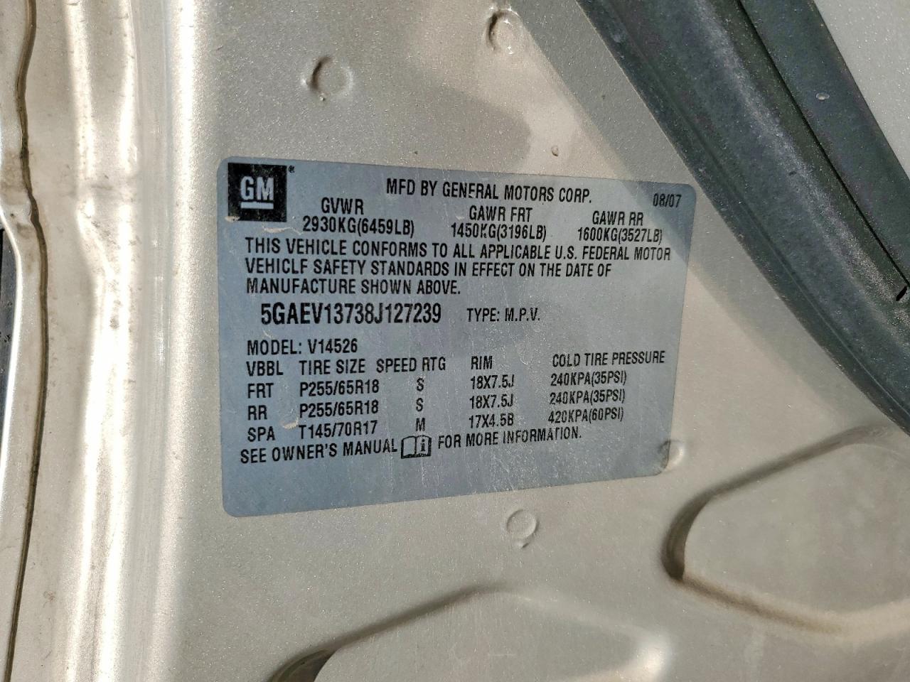 2008 BUICK ENCLAVE CX photo 13