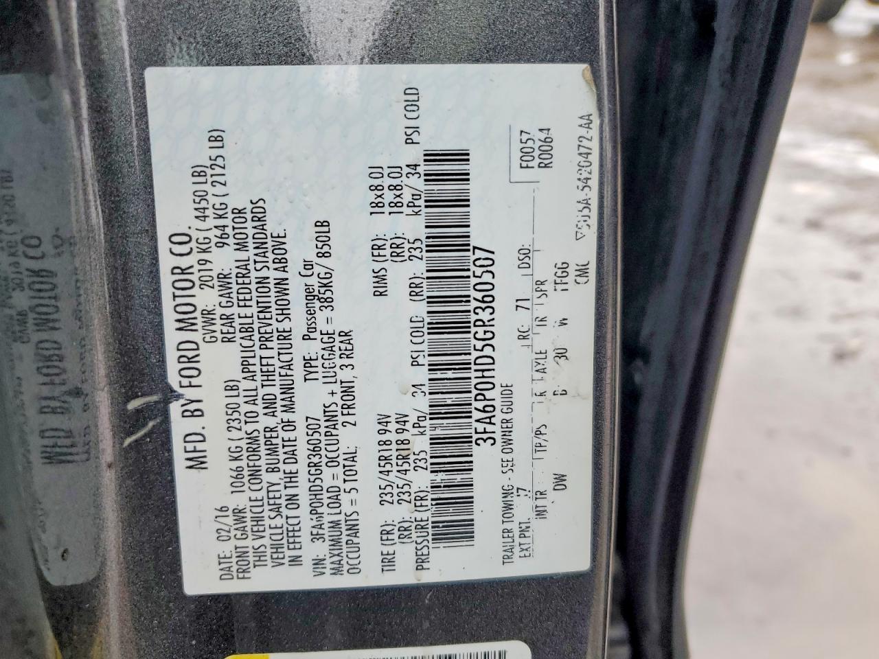 2016 FORD FUSION SE photo 13