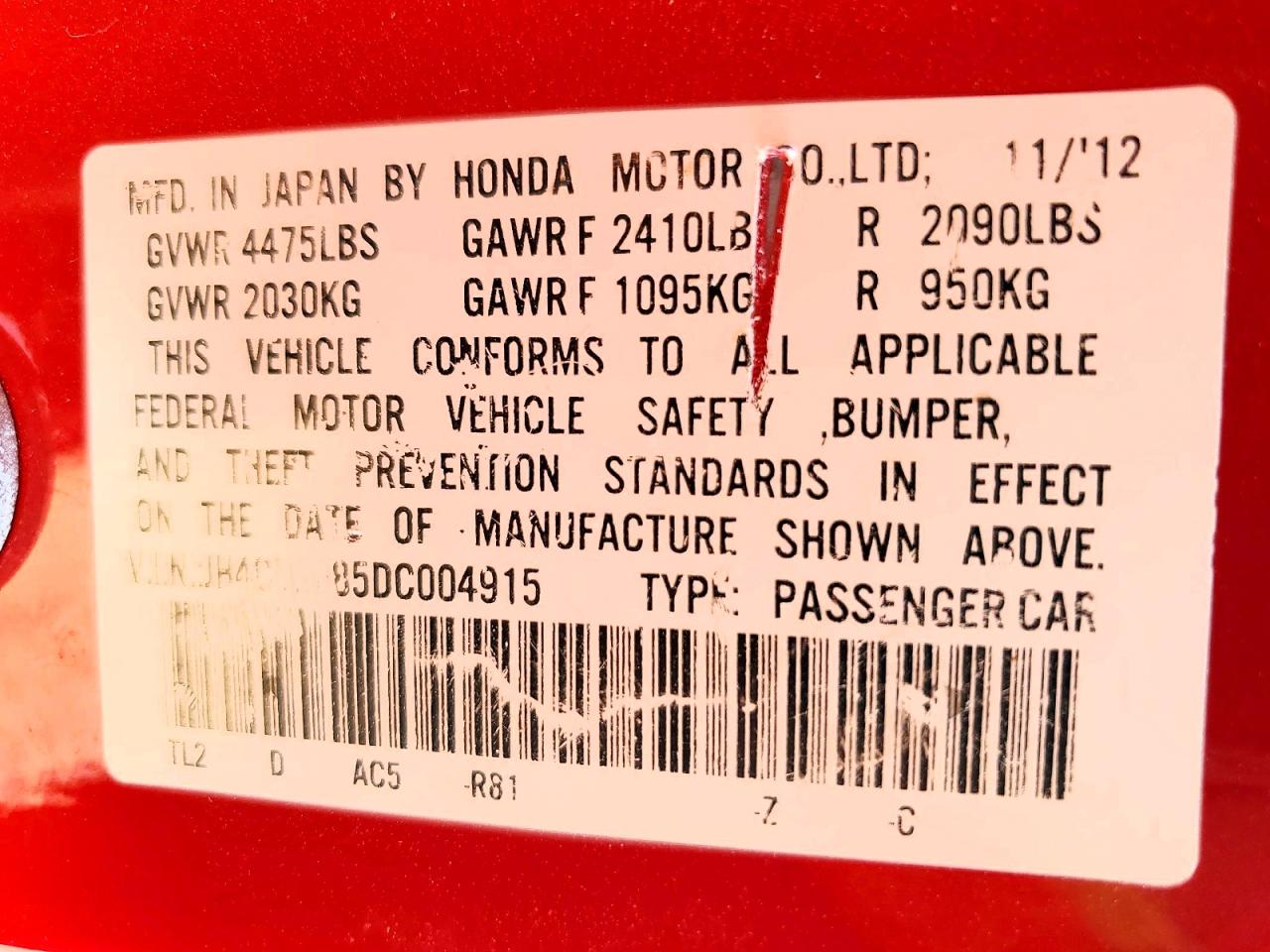 2013 ACURA TSX SE photo 12