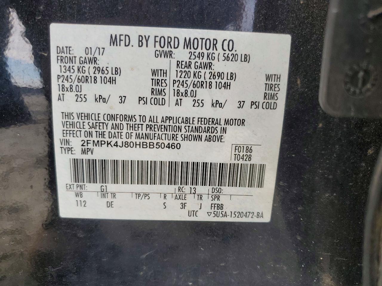 2017 FORD EDGE SEL photo 14