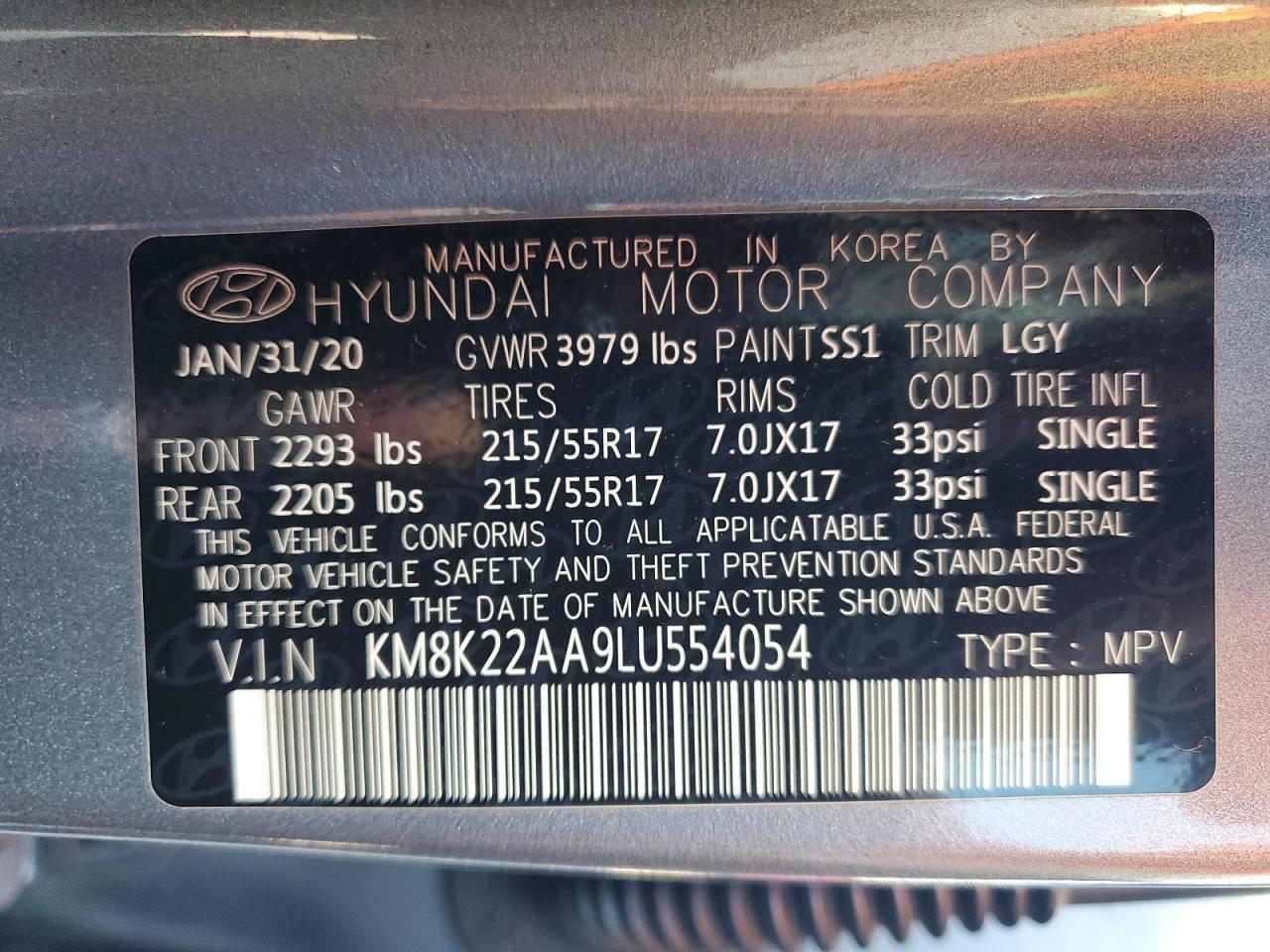 2020 HYUNDAI KONA SEL photo 13