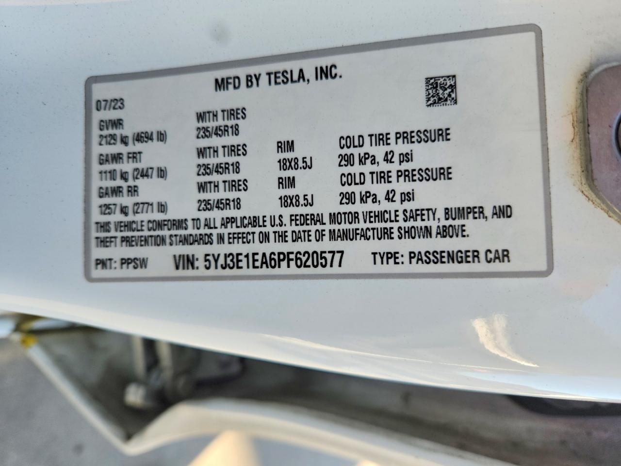 2023 TESLA MODEL 3 photo 12