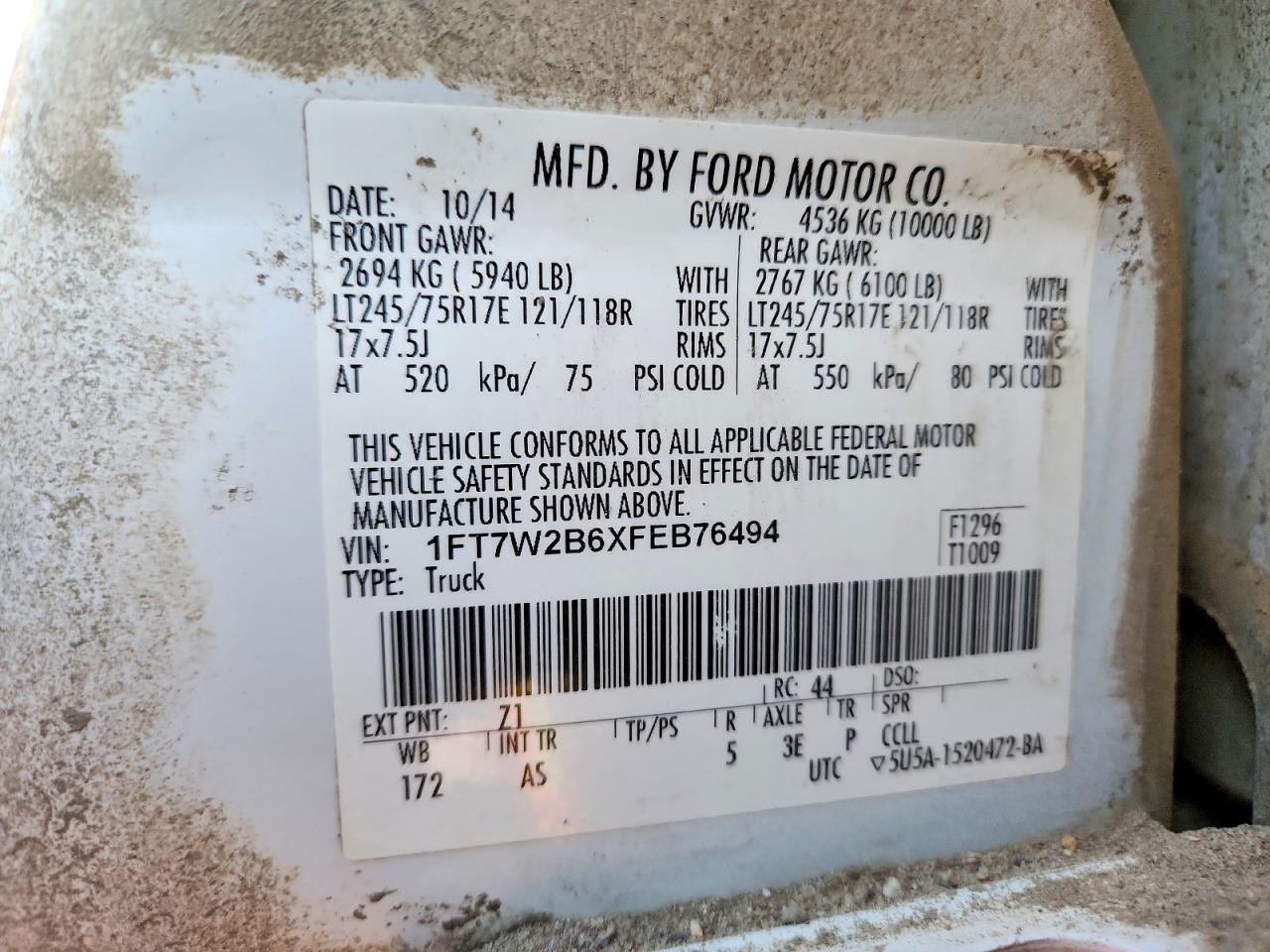 2015 FORD F250 SUPER DUTY photo 12