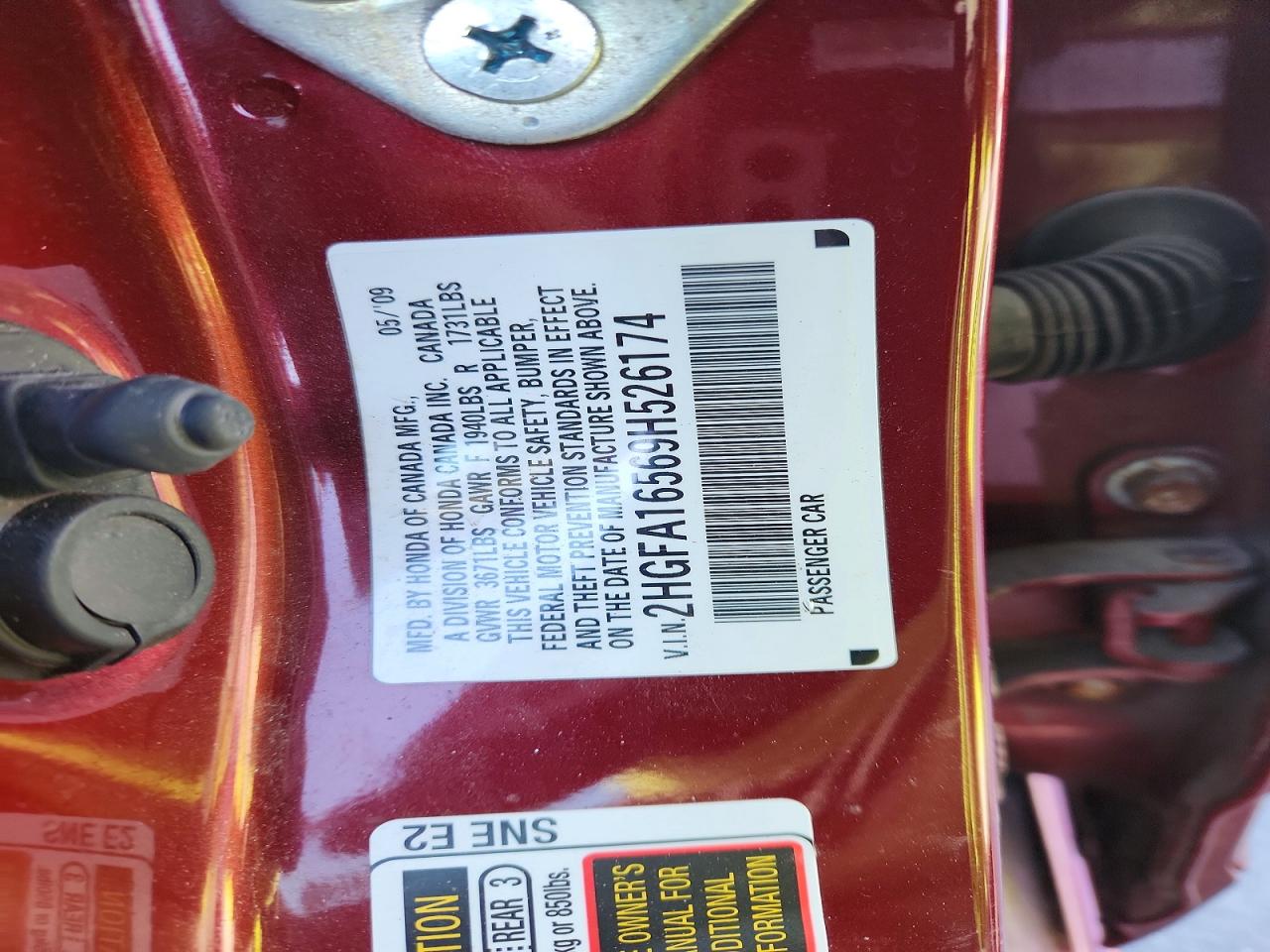 2009 HONDA CIVIC LX photo 13