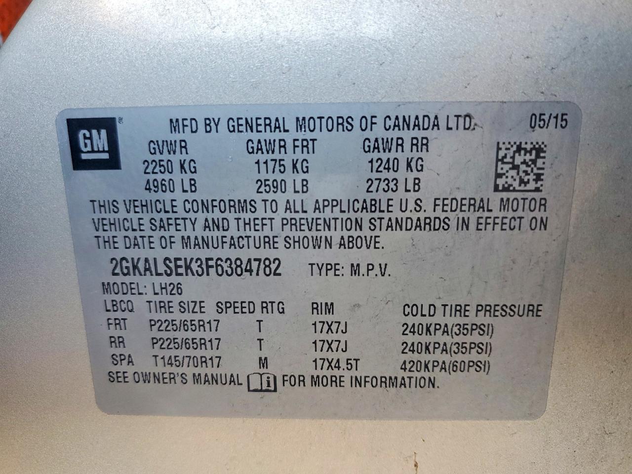 2015 GMC TERRAIN SLT photo 12