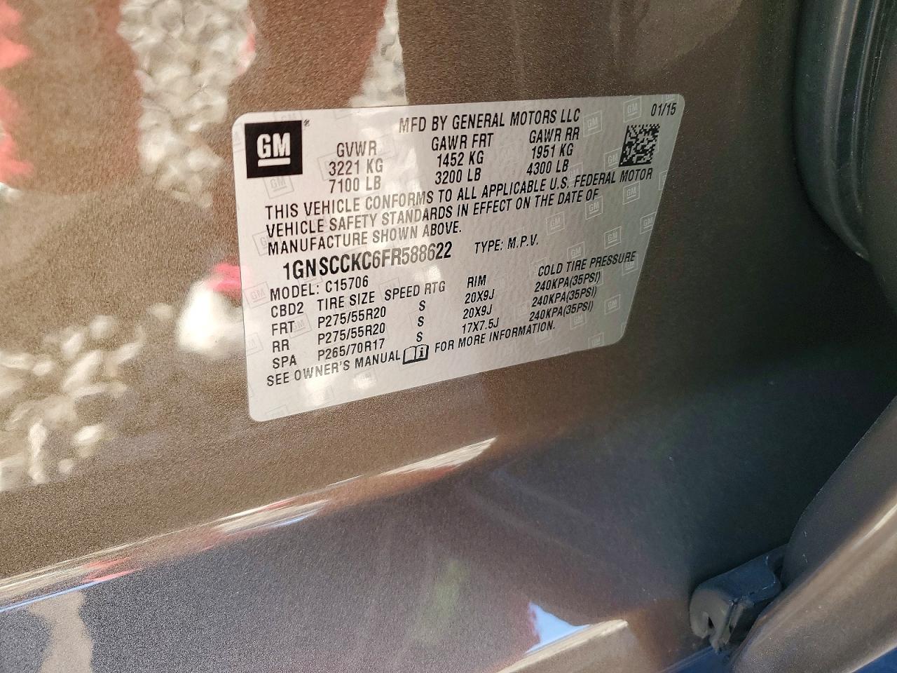 2015 CHEVROLET TAHOE C1500 LTZ photo 25