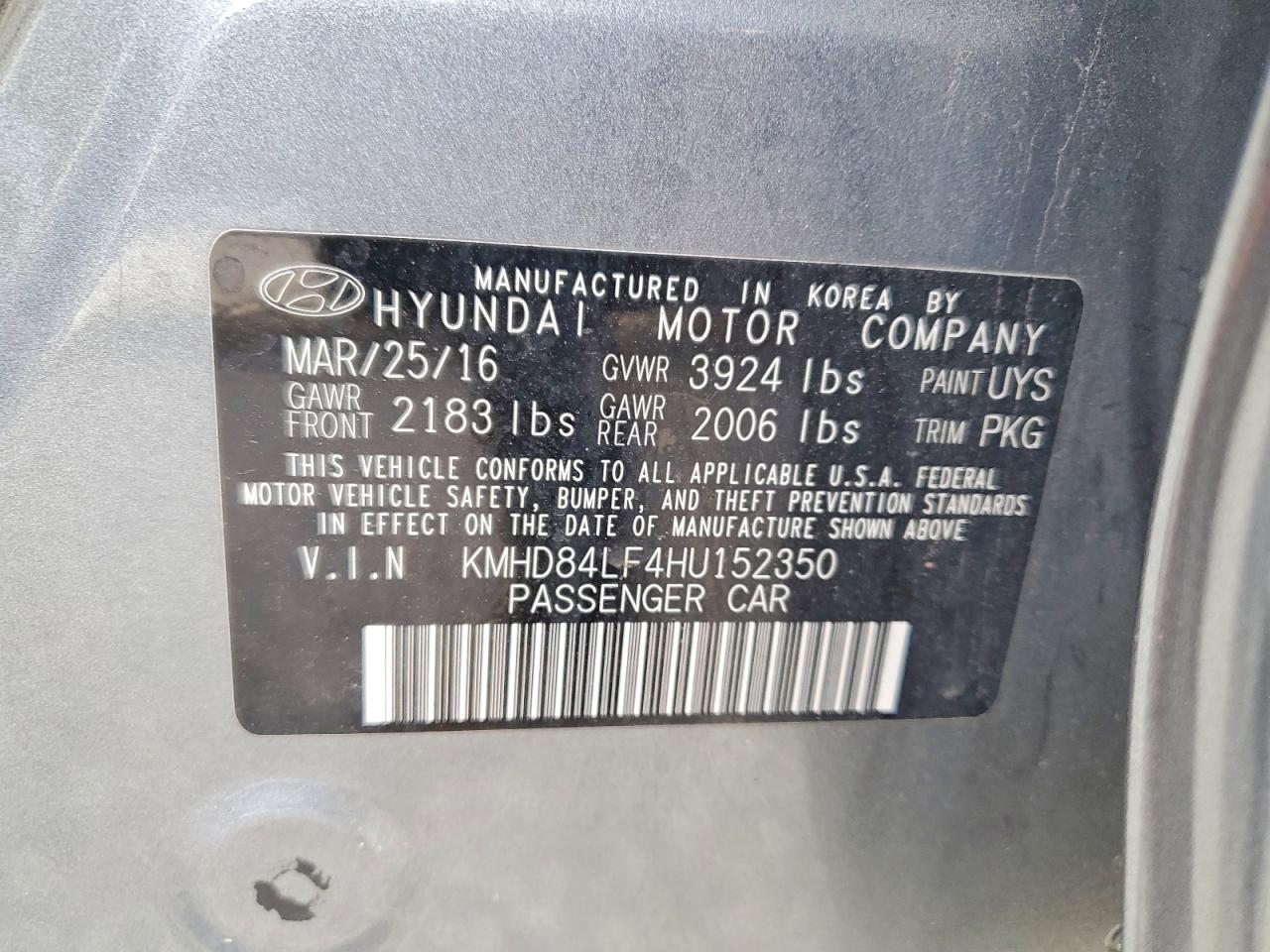 2017 HYUNDAI ELANTRA SE photo 23