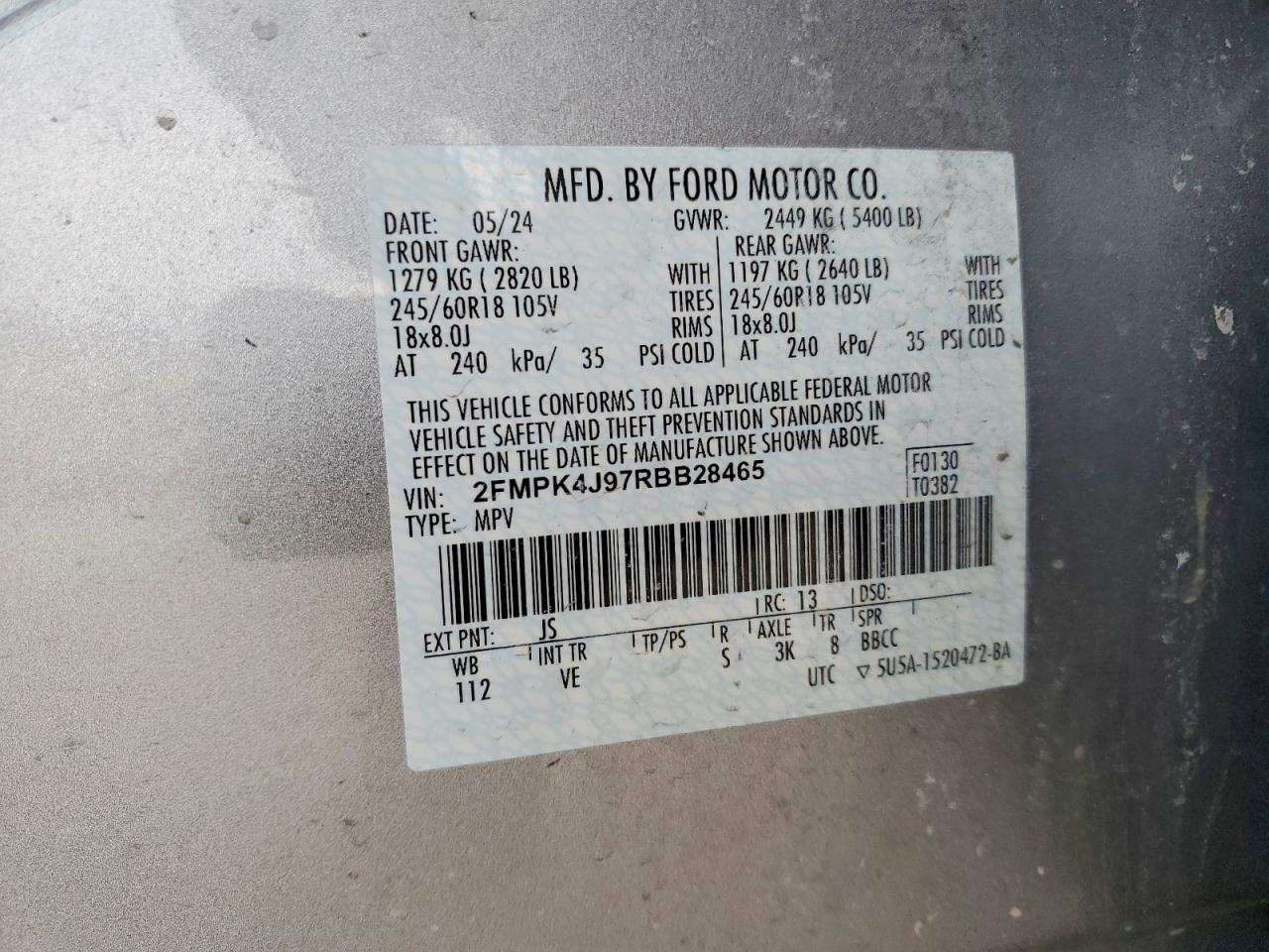 2024 FORD EDGE SEL photo 13