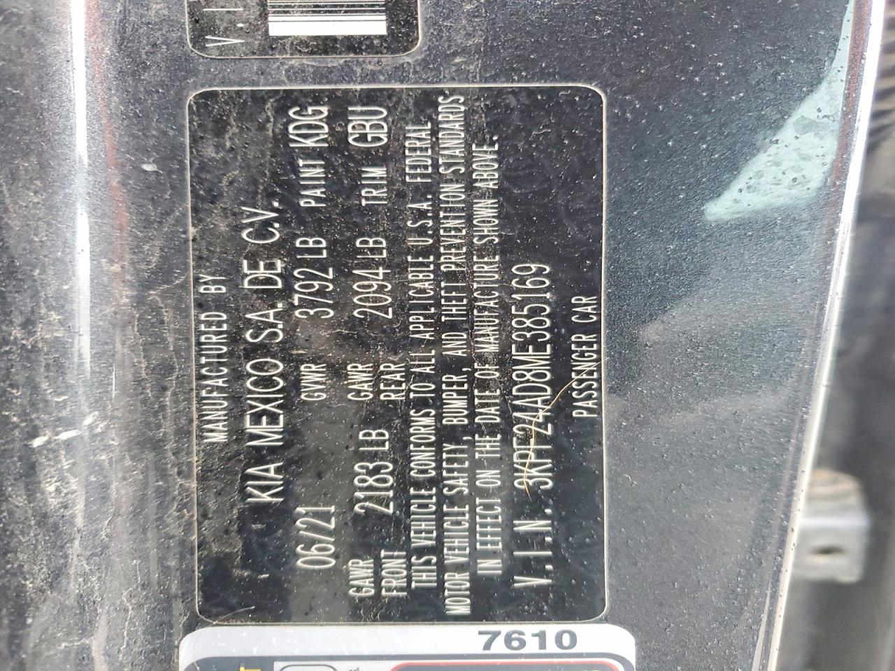 2021 KIA FORTE LXS photo 12