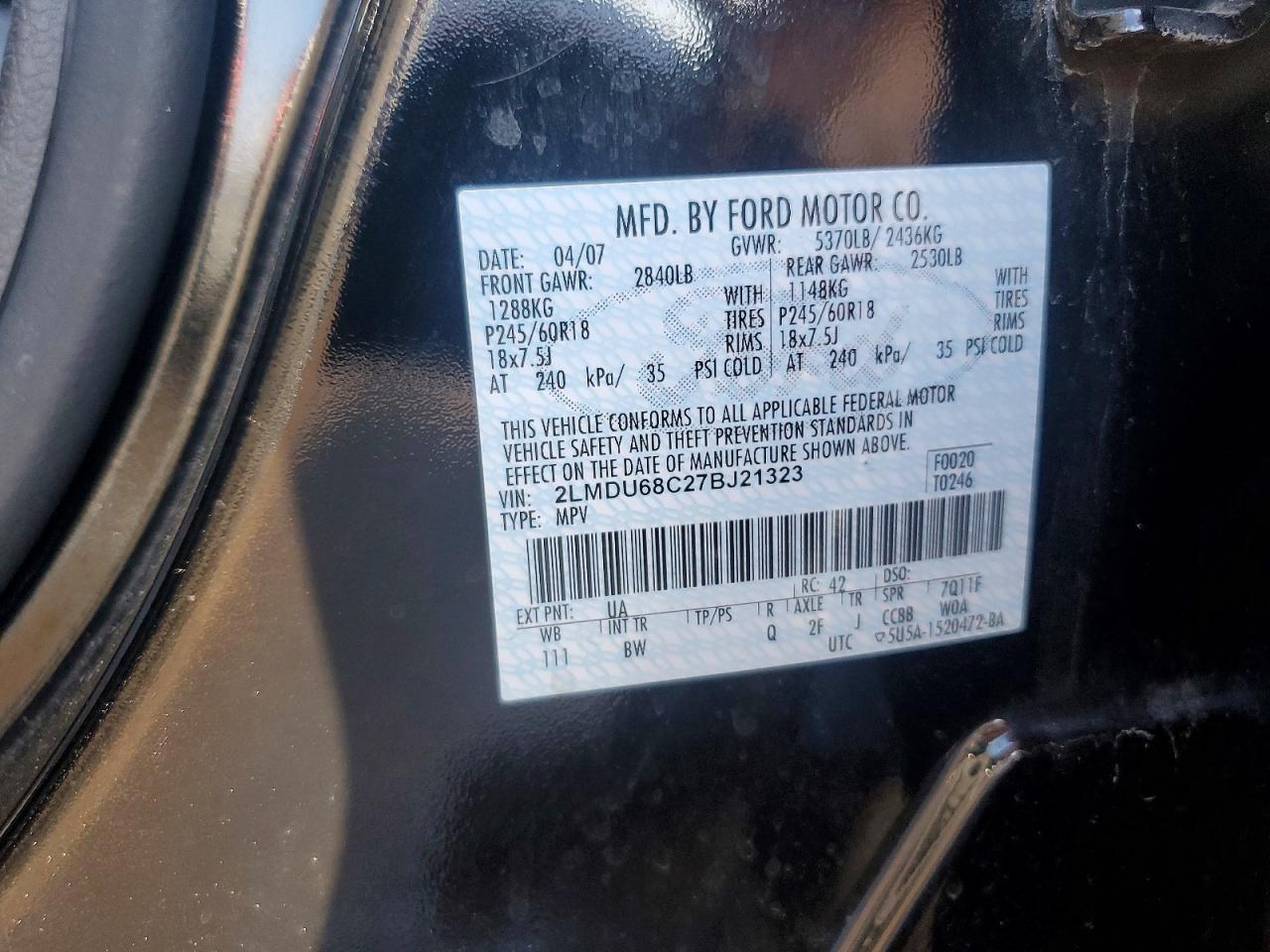 2007 LINCOLN MKX photo 13