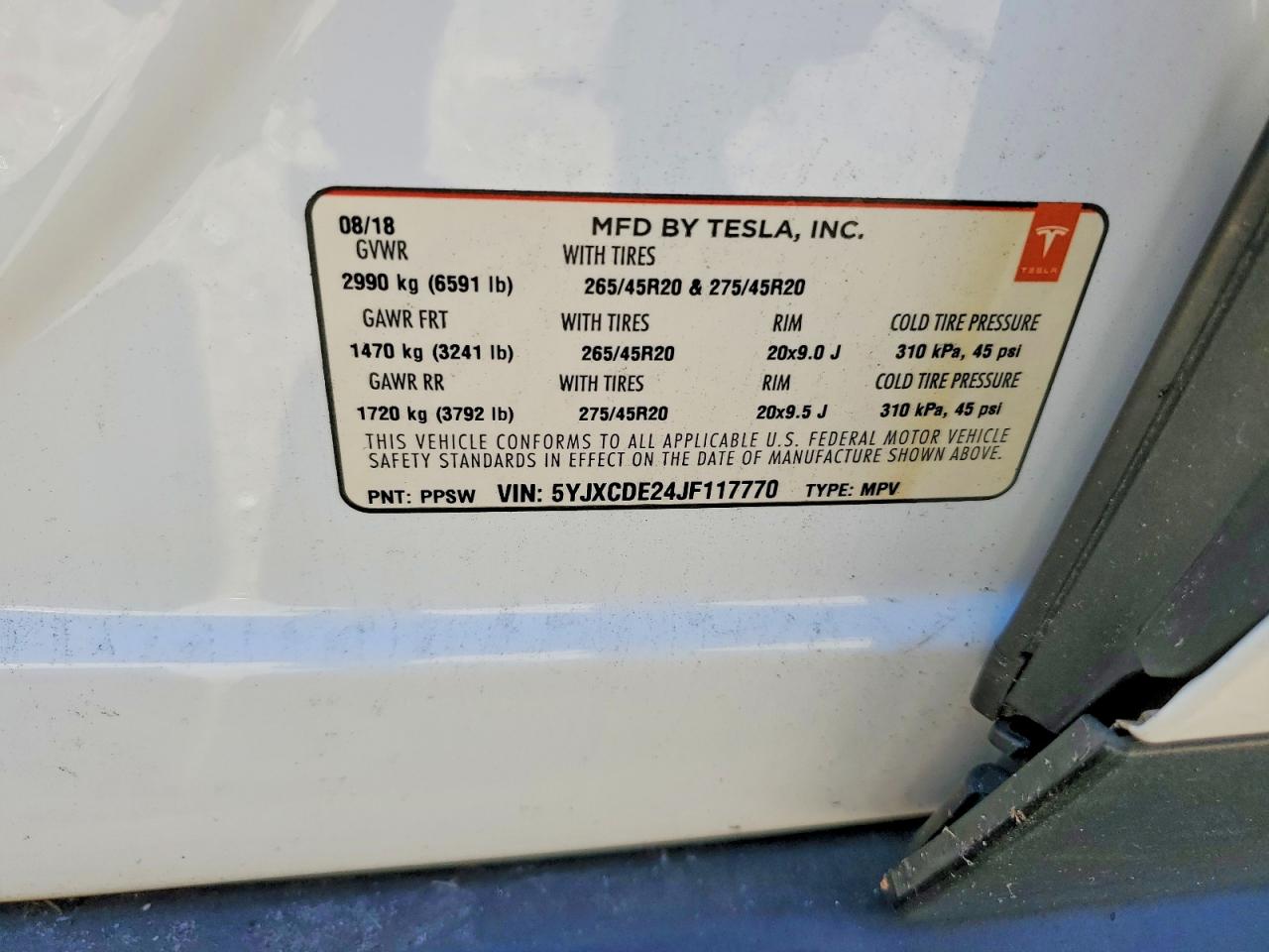 2018 TESLA MODEL X photo 13