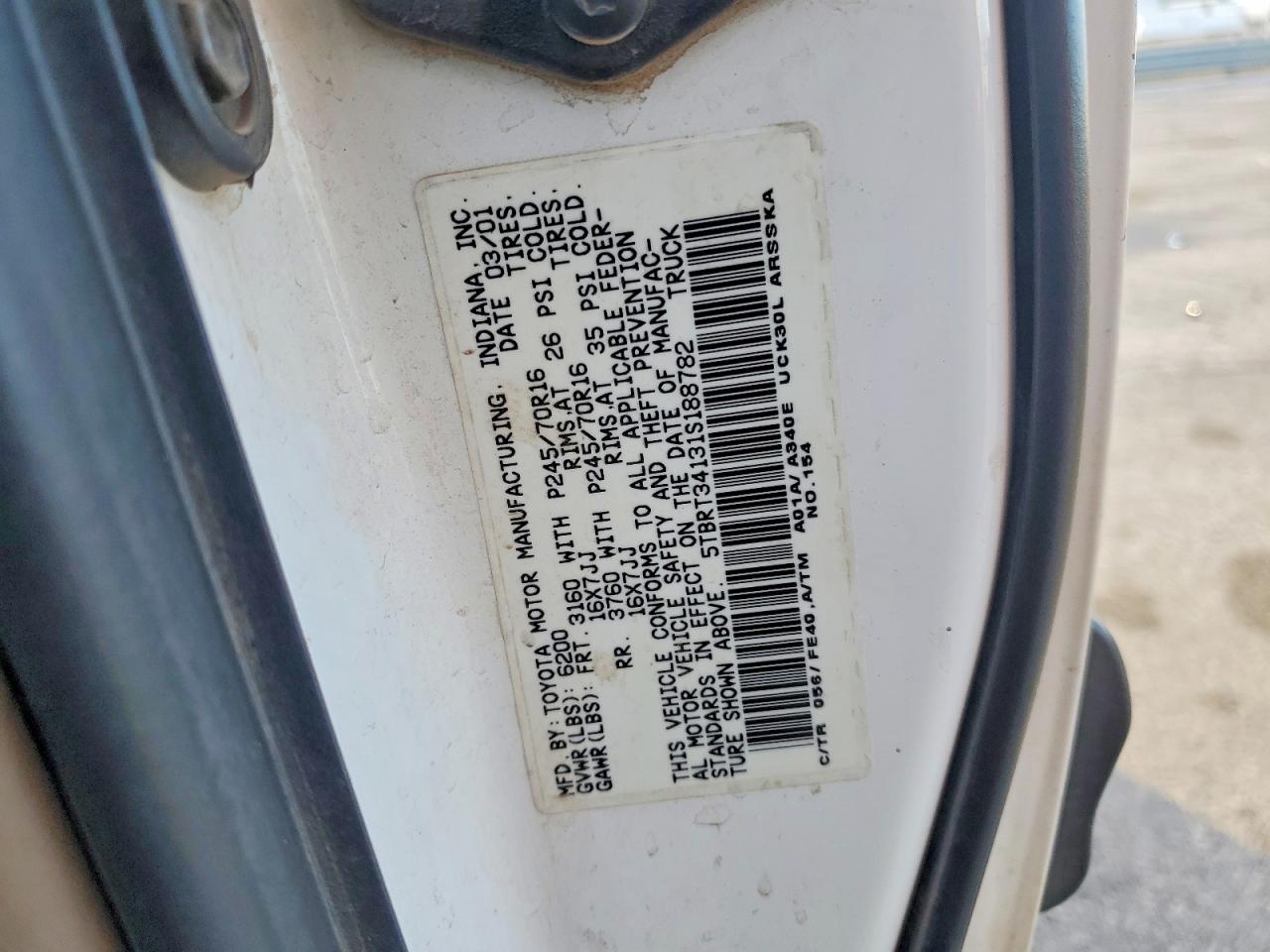 2001 TOYOTA TUNDRA ACCESS CAB photo 13