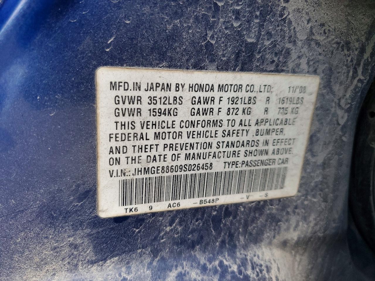 2009 HONDA FIT SPORT photo 13