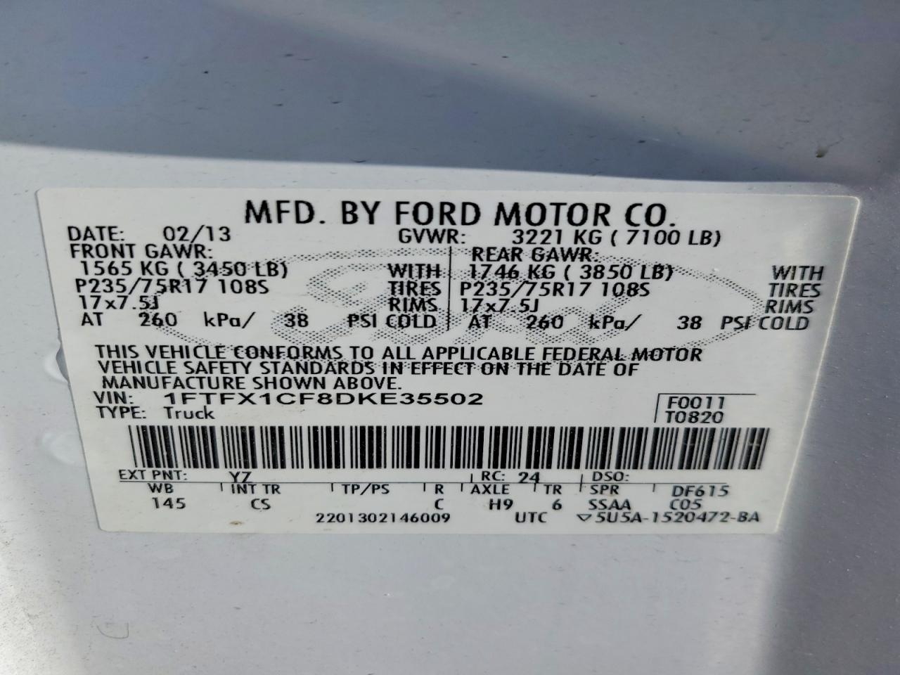 2013 FORD F150 SUPER CAB photo 12