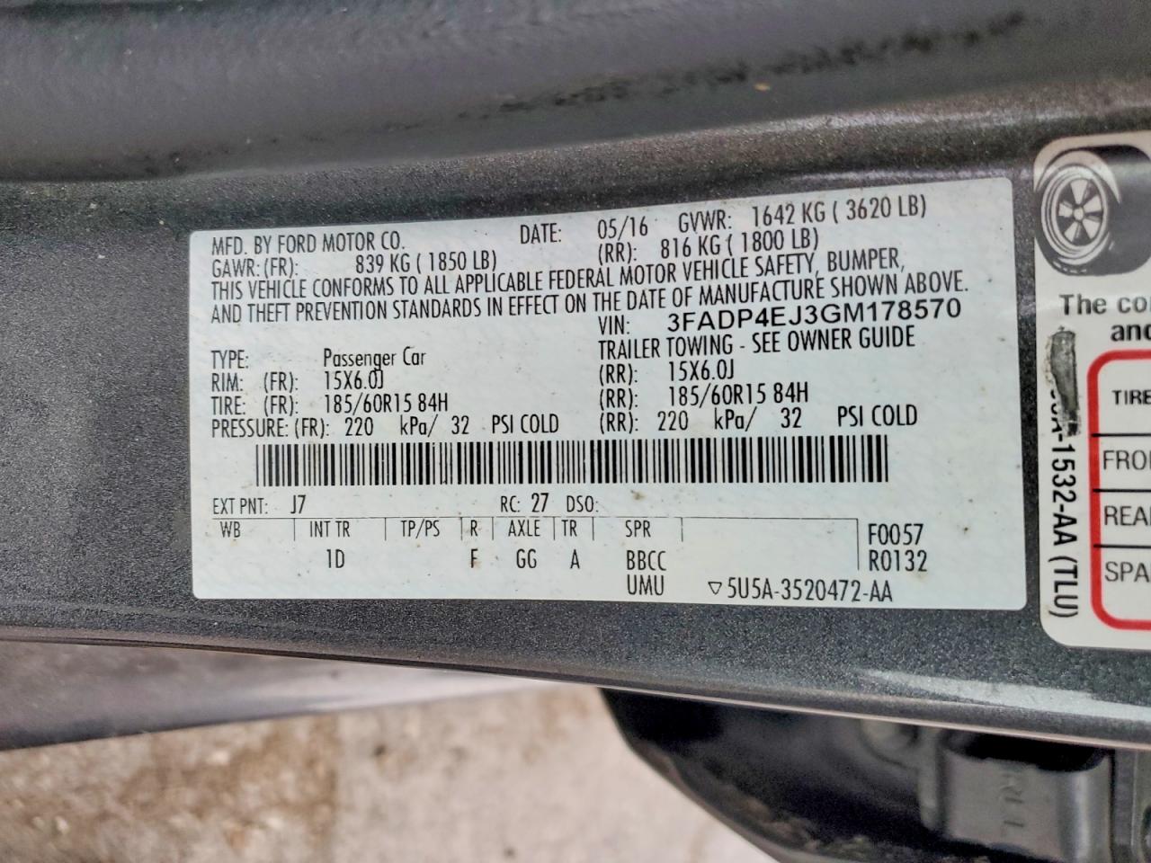 2016 FORD FIESTA SE photo 23