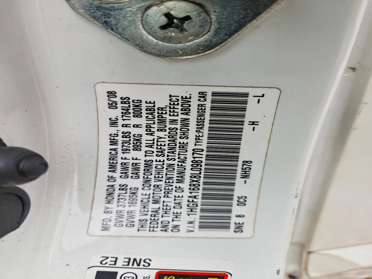 2008 HONDA CIVIC EX photo 12