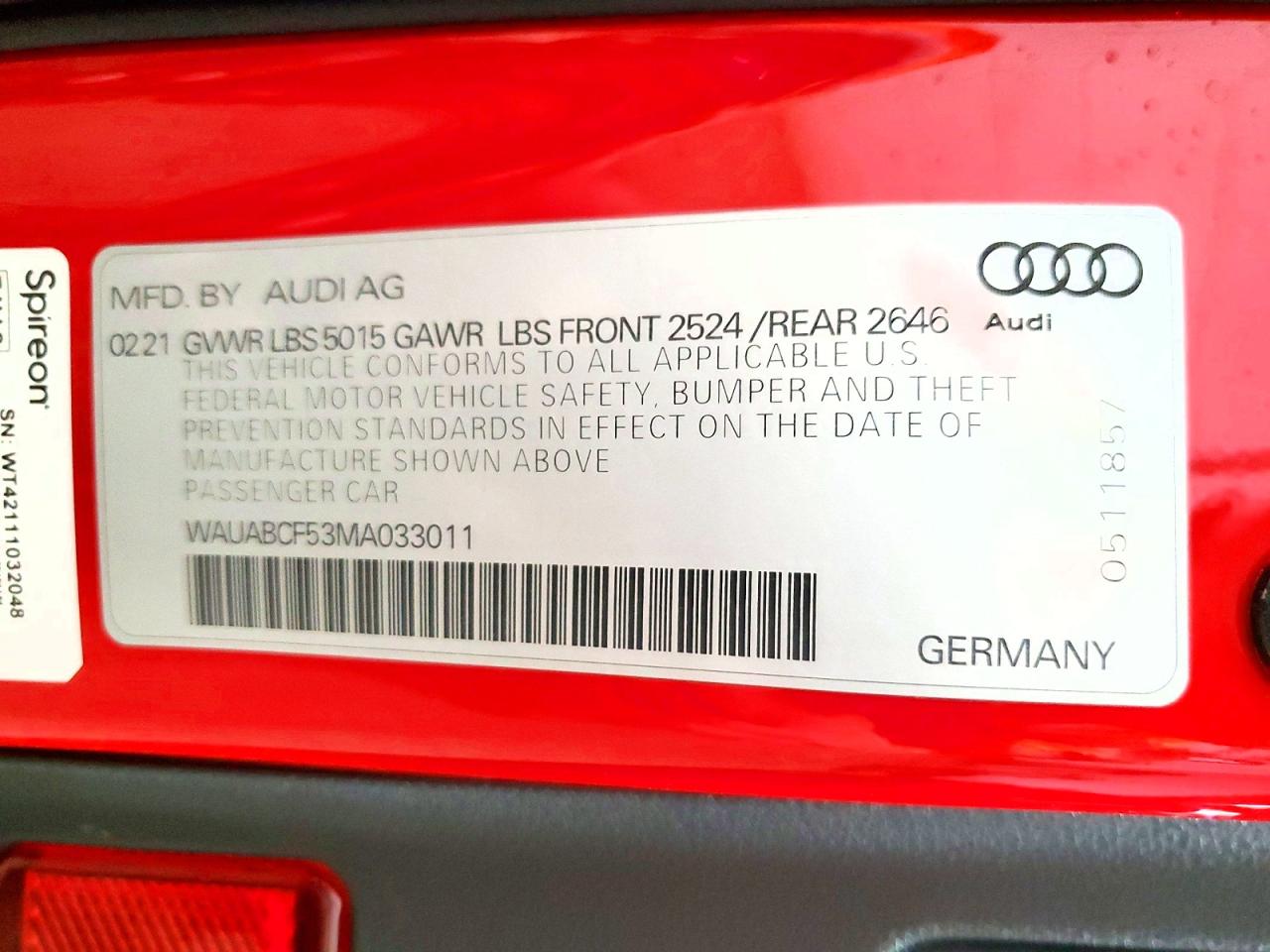 2021 AUDI A5 PREMIUM 40 photo 13