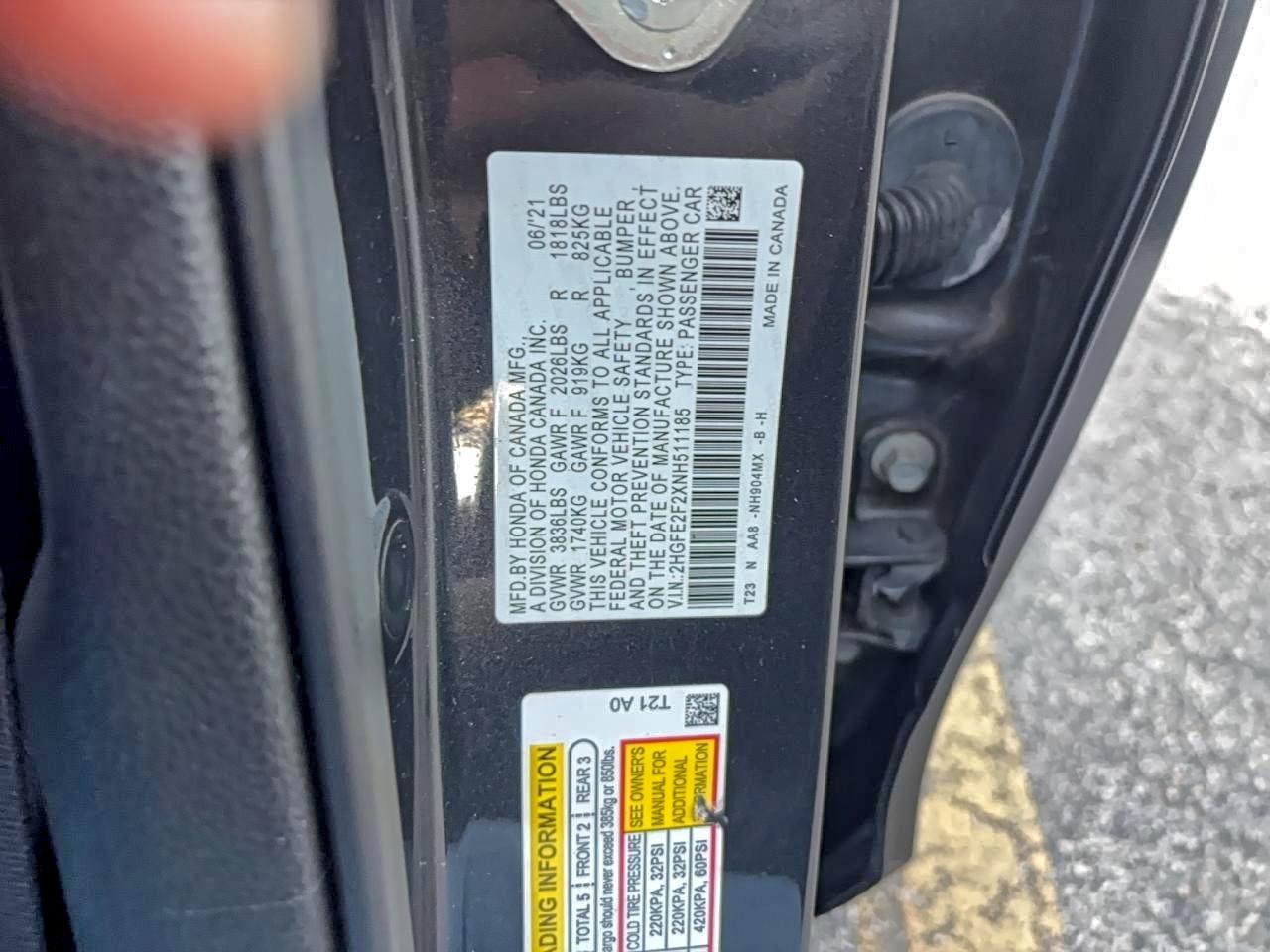 2022 HONDA CIVIC LX photo 10