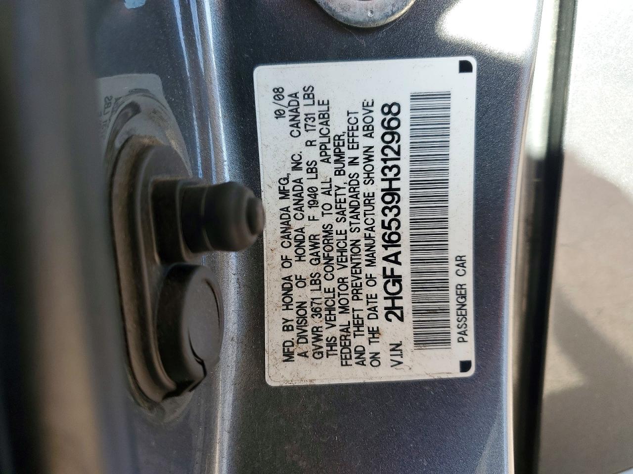2009 HONDA CIVIC LX photo 12