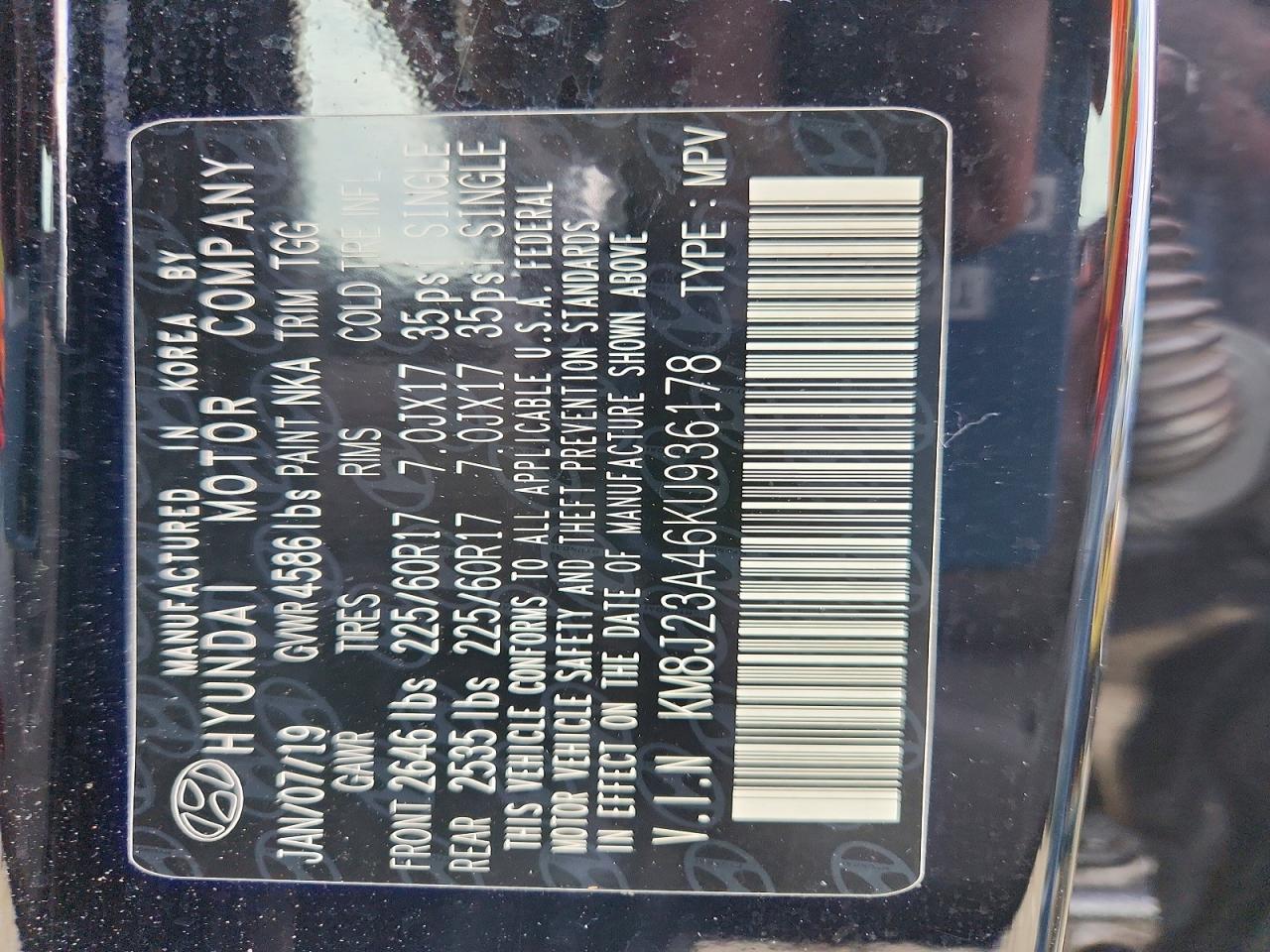 2019 HYUNDAI TUCSON SE photo 13