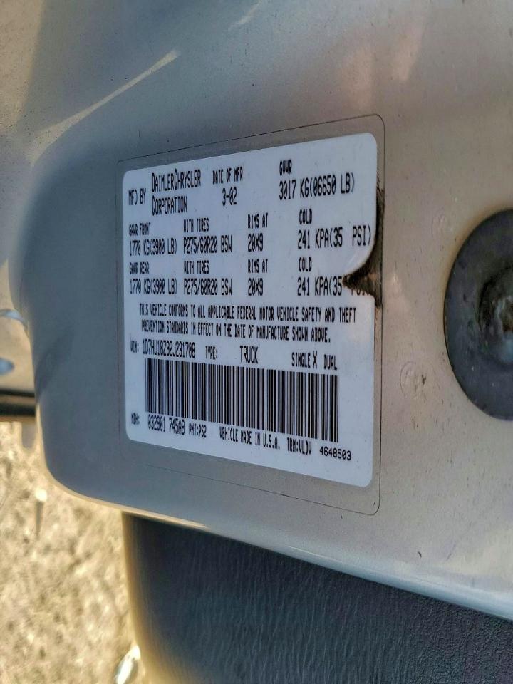 2002 DODGE RAM 1500 photo 12