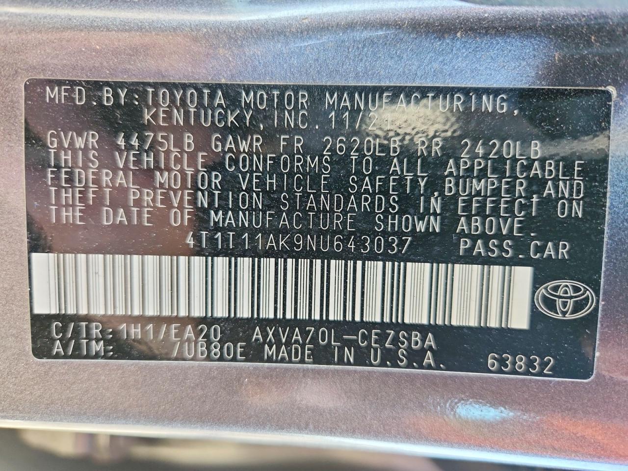 2022 TOYOTA CAMRY SE photo 13