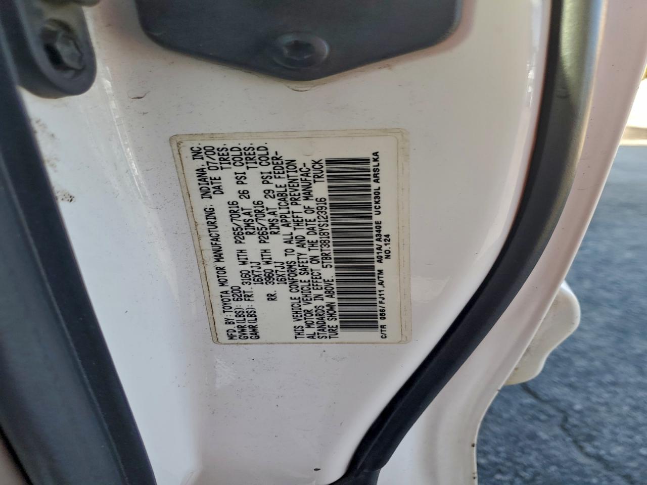 2000 TOYOTA TUNDRA ACCESS CAB LIMITED photo 12