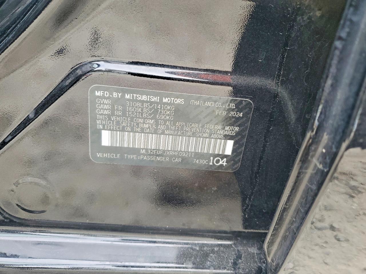 2024 MITSUBISHI MIRAGE G4 ES photo 13