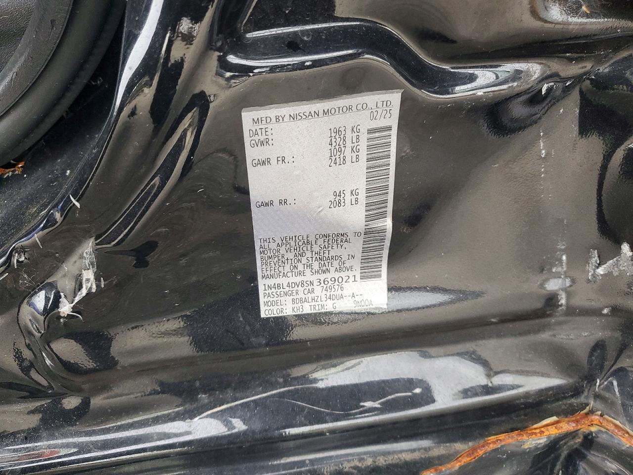 2025 NISSAN ALTIMA SV photo 12