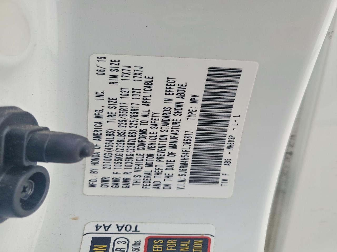 2015 HONDA CR-V EX photo 12