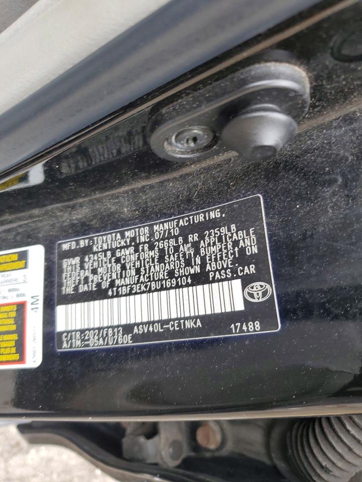 2011 TOYOTA CAMRY BASE photo 12