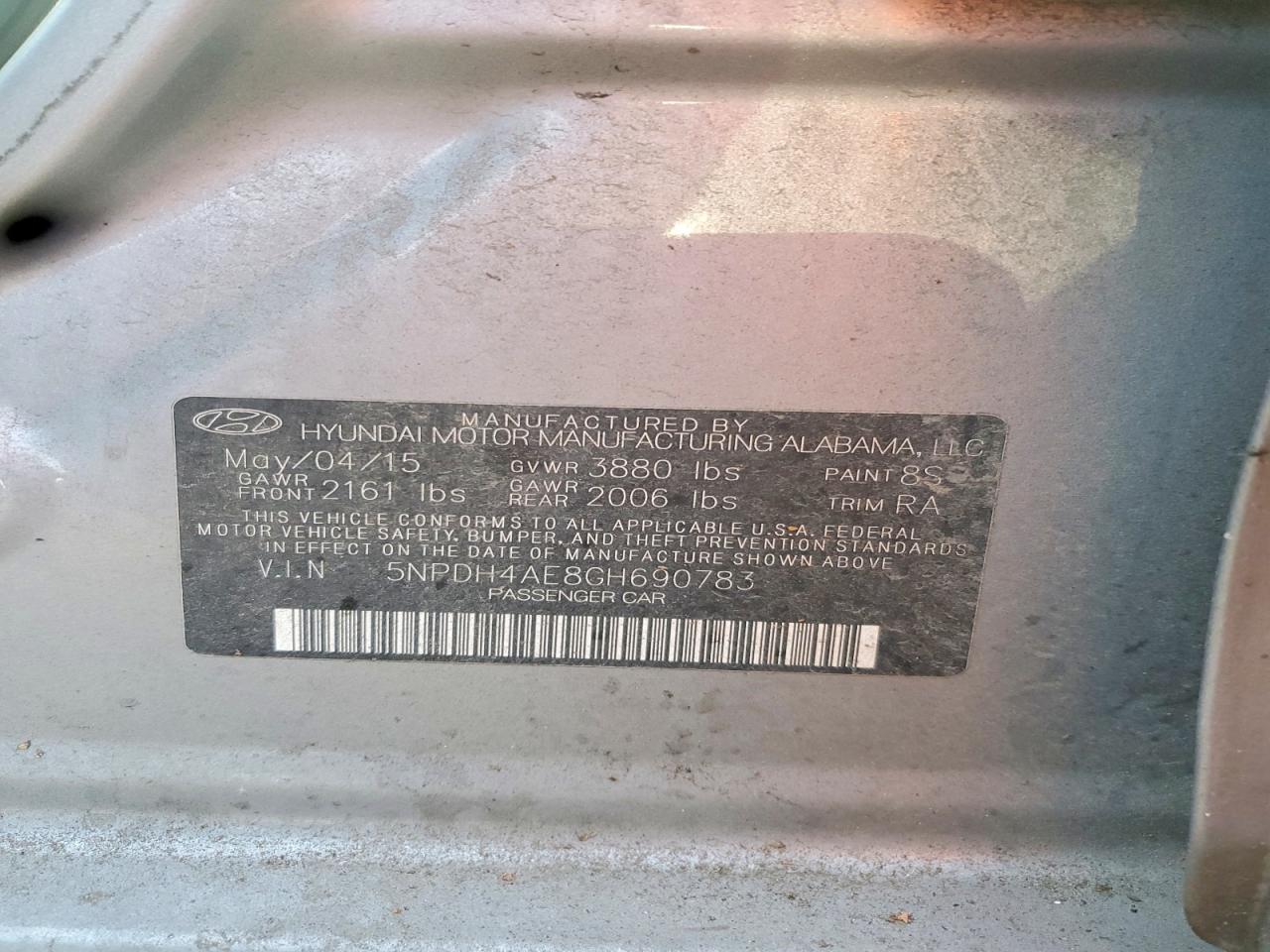 2016 HYUNDAI ELANTRA photo 12