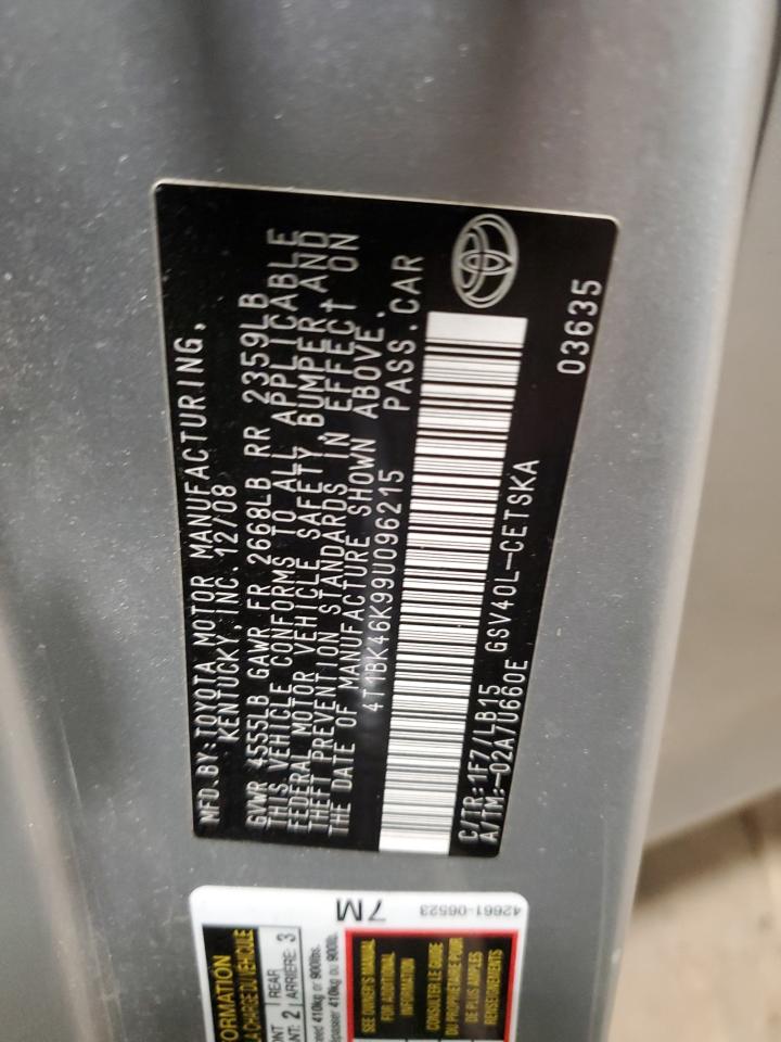 2009 TOYOTA CAMRY SE photo 13
